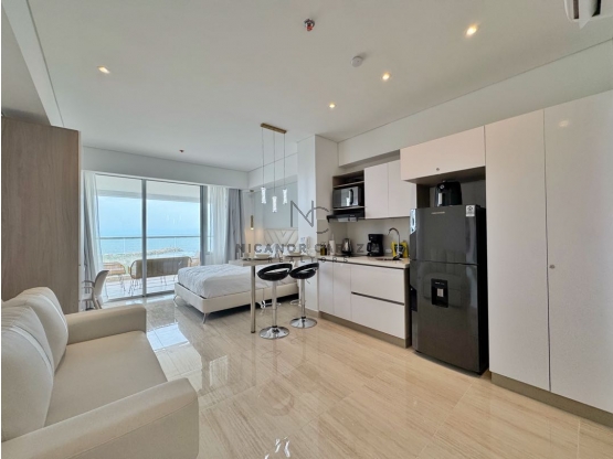 Venta apartasuite AMOBLADO con Vista al MAR en Cartagena Beach