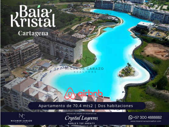 Venta CESION apartamento 2 alcobas Baia Kristal Zona Norte Cartagena
