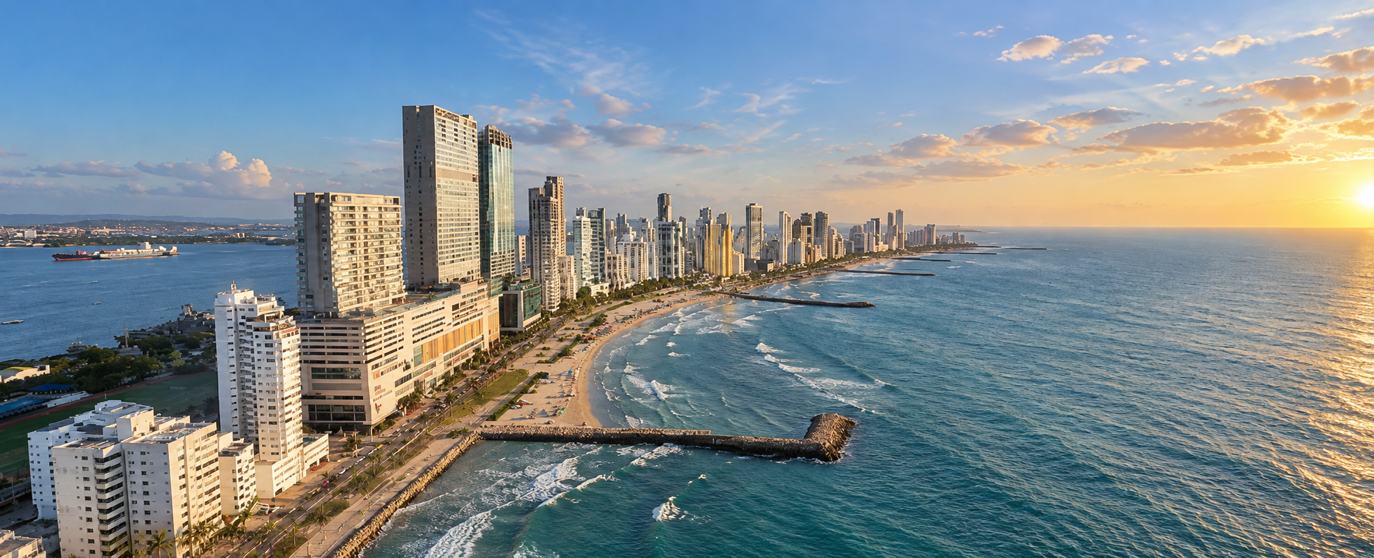 Vista panorámica de Bocagrande Cartagena