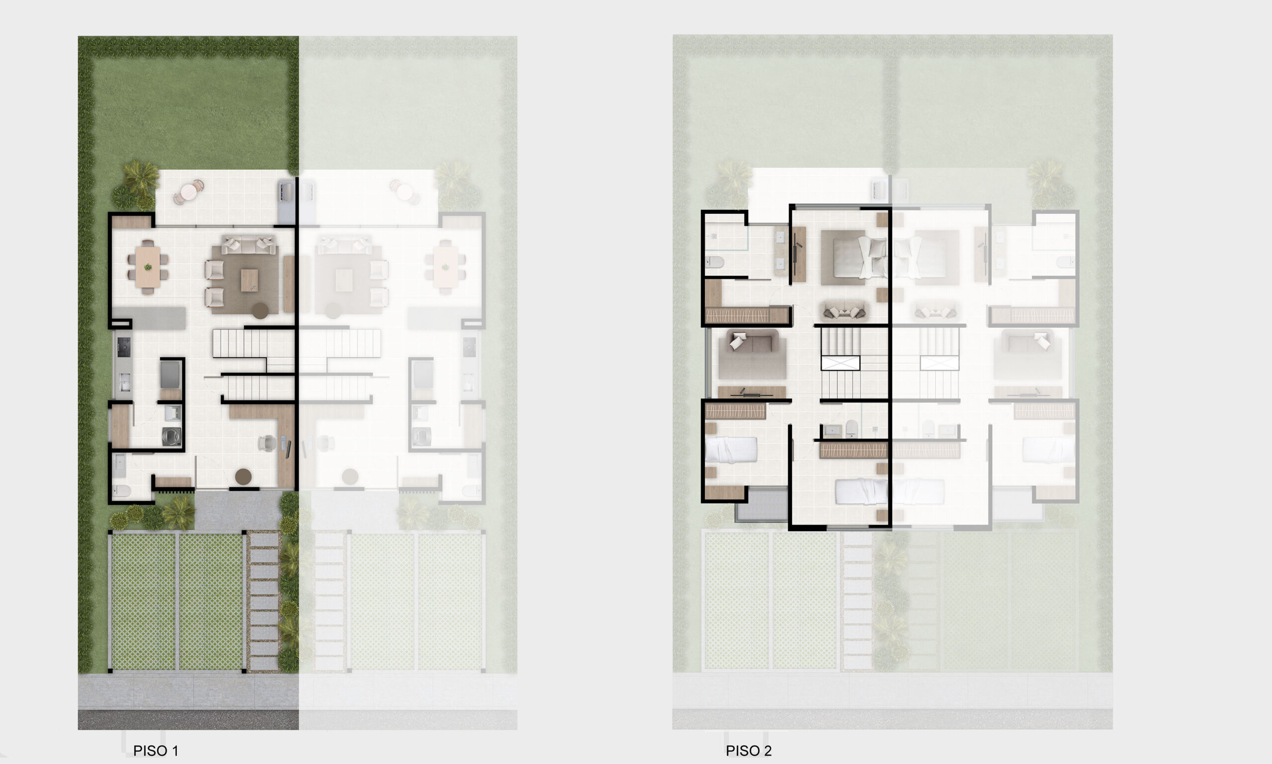 Plano arquitectónico Casa Tipo C Santorini