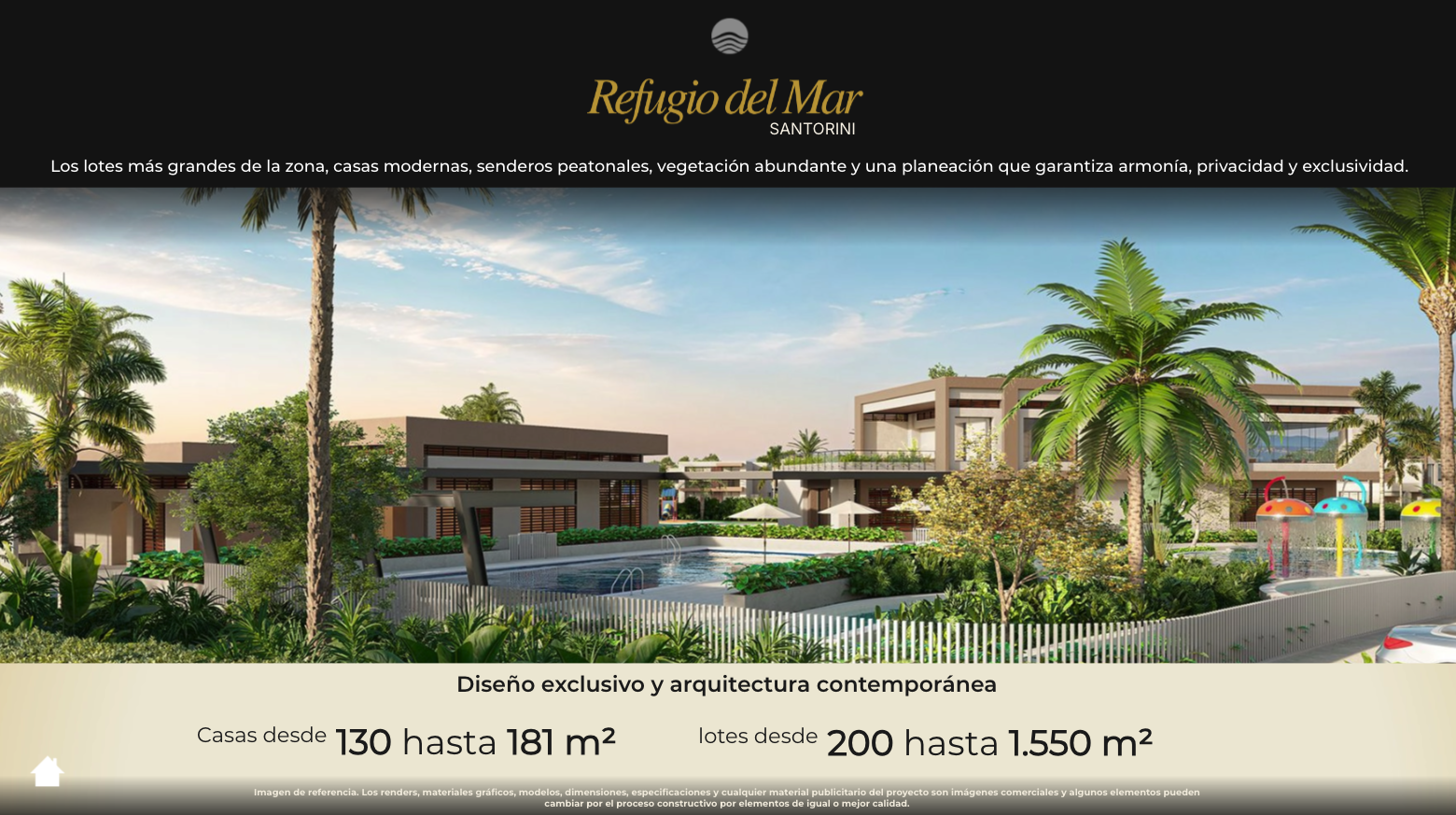 Santorini Refugio del Mar casas en Zona Norte Cartagena