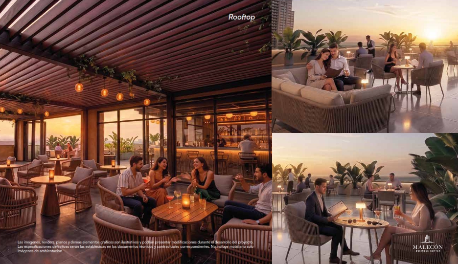 Presentación gráfica y ubicación de Malecón Business Center
